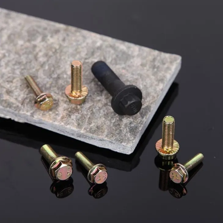 ASME B 18.2.1 - Bolt Flange Hex Galfanedig Dur Du / Sinc melyn