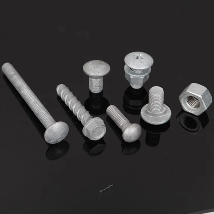 Dip poeth galfanedig rownd Pennaeth Guard rheilen Splice Bolt